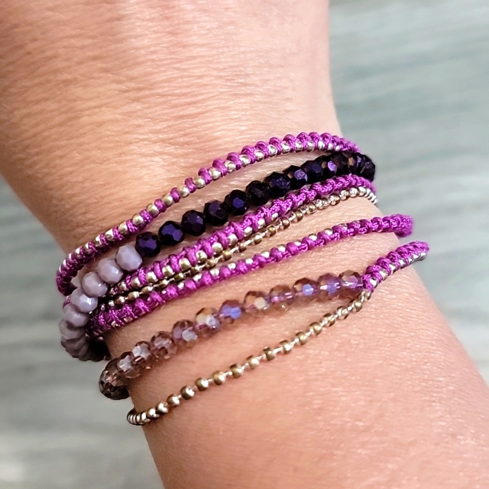 Trades of Hope purple wrap bracelet